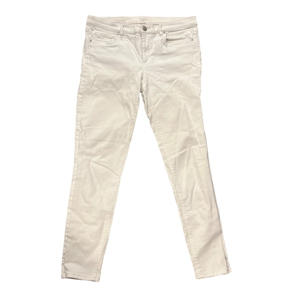 Loft skinny white jeans SZ 6 - Picture 1 of 3